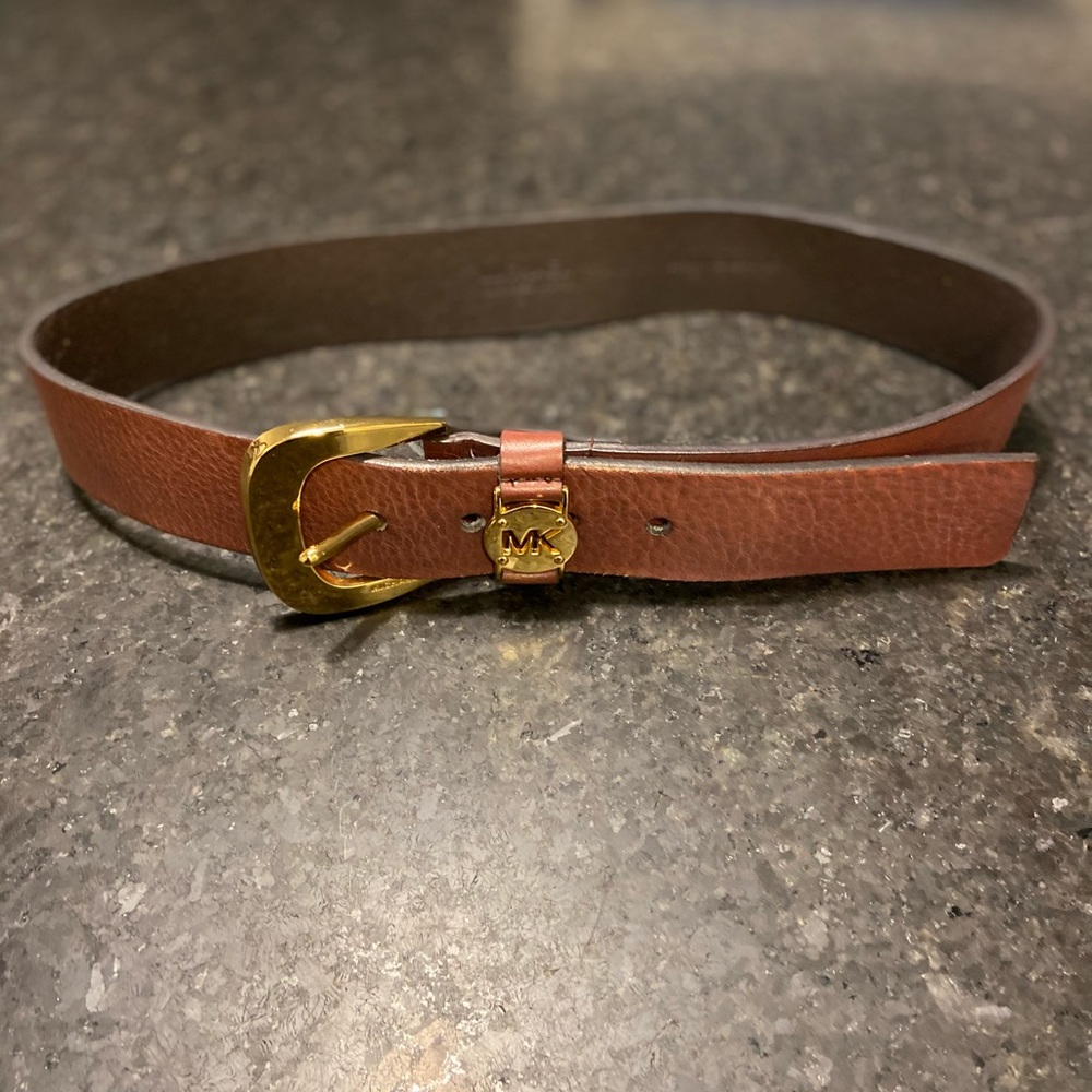 Michael Kors Cognac Gold Belt